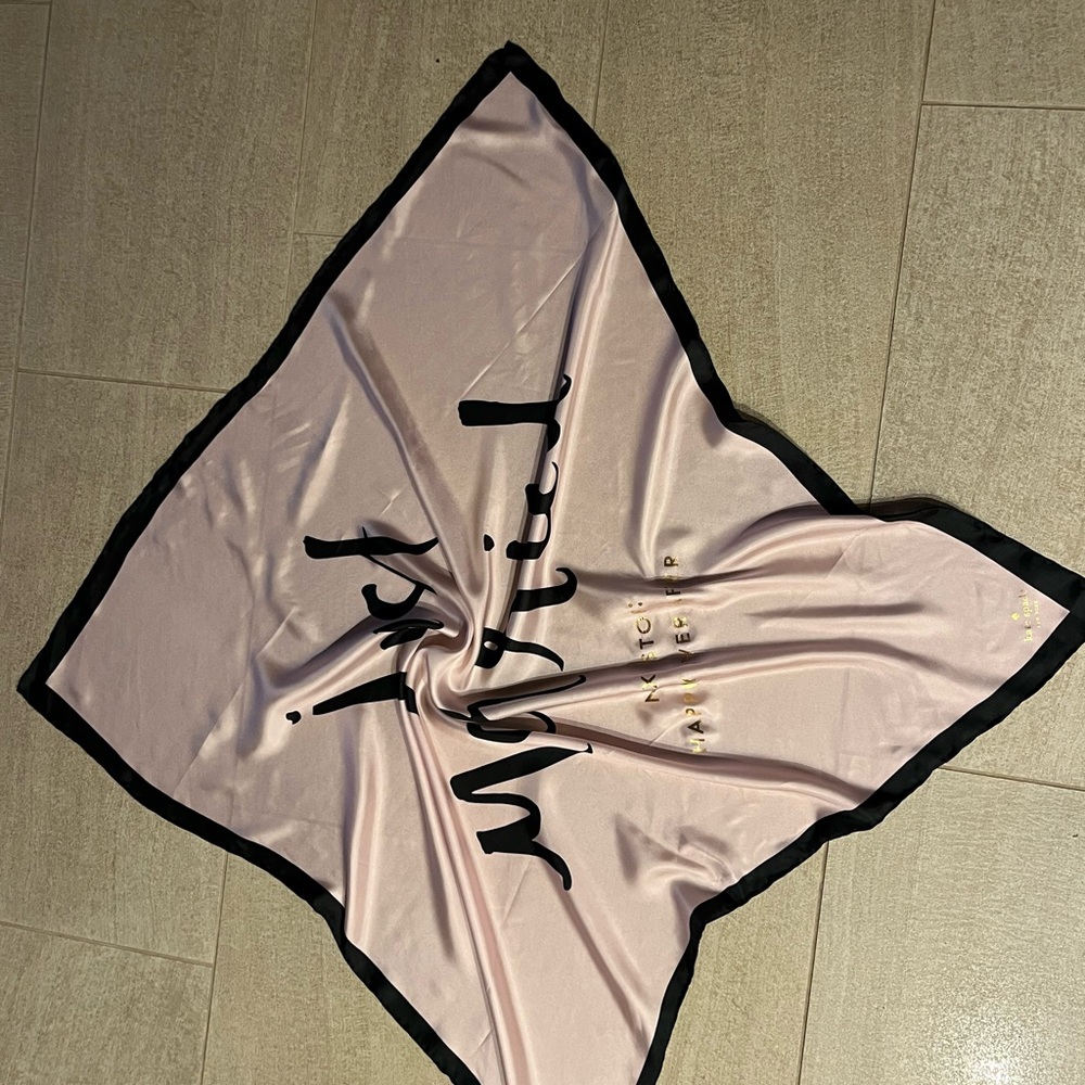 Kate Spade Pink and Black Scarf
